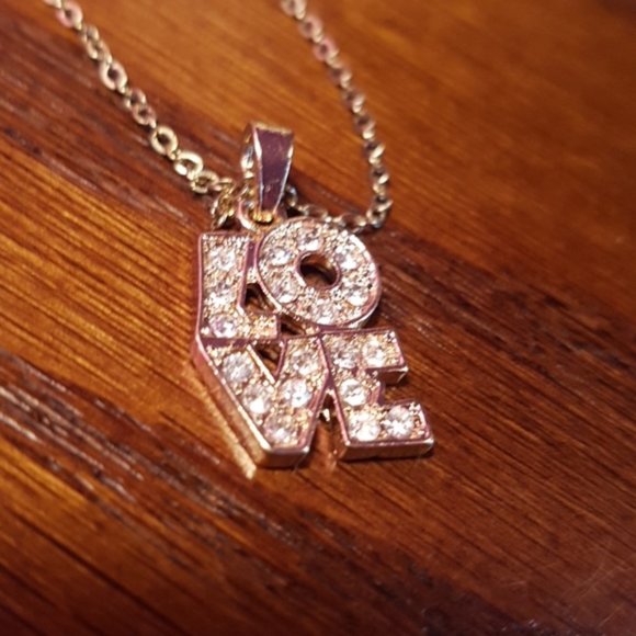 Jewelry - Rhinestone Love Necklace